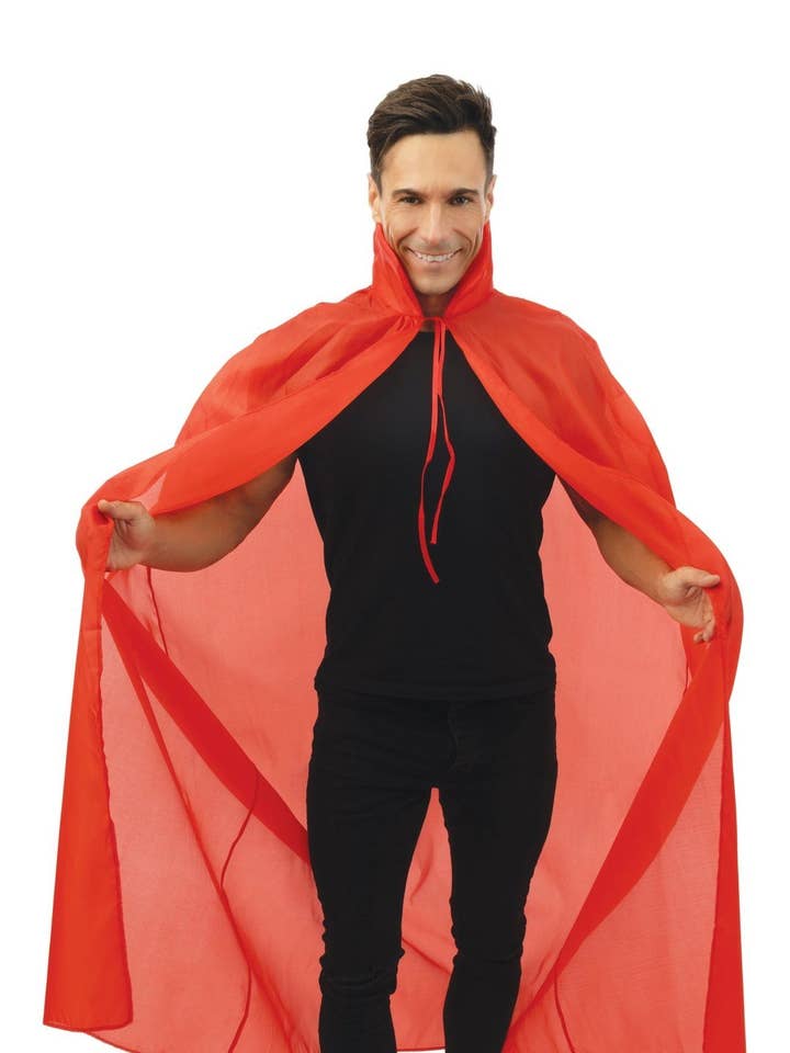 Mantella Con Colletto - Rosso - 130 cm per la vendita all'ingrosso da parte di P'tit Clown