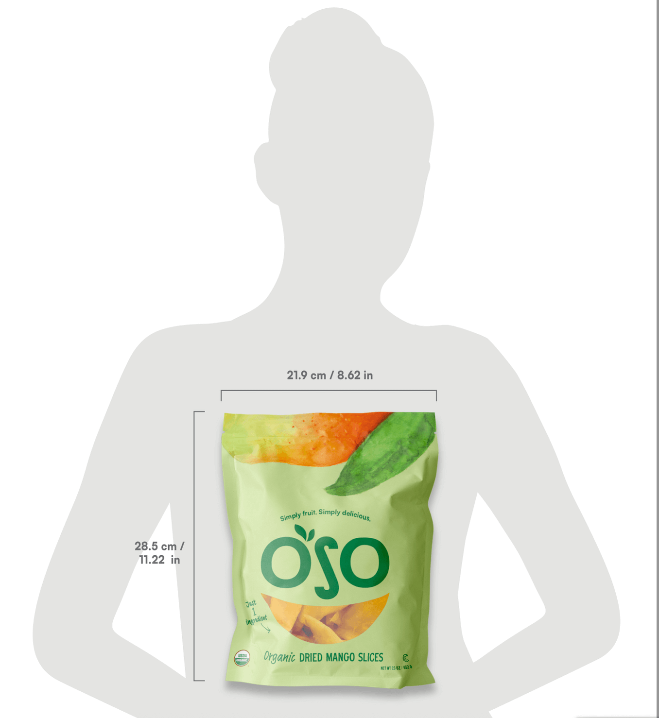 OSO SNACKS – wholesale Dried/dehydrated fruit – Dried Organic Mango Slices - 23 Oz Bag5