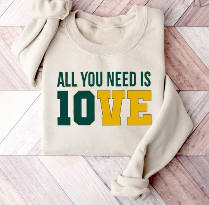 Eleven Fashion - Wholesale Graphic Sweatshirt - Women's - All You Need is Love Packers Sweatshirt