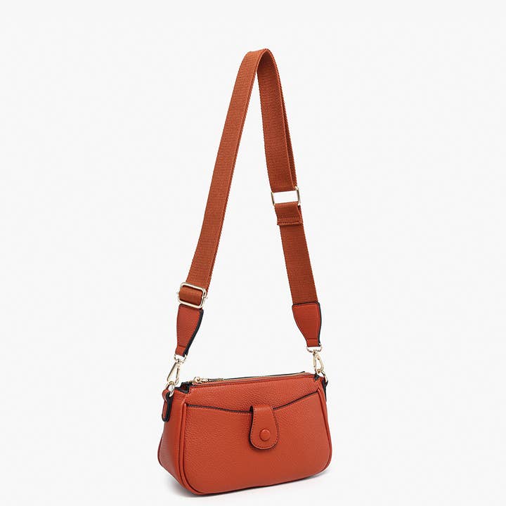 Jen & Co. - Wholesale Shoulder Bag - Women's - M2599 Kallie Snap Front Crossbody w/ Nylon Strap5