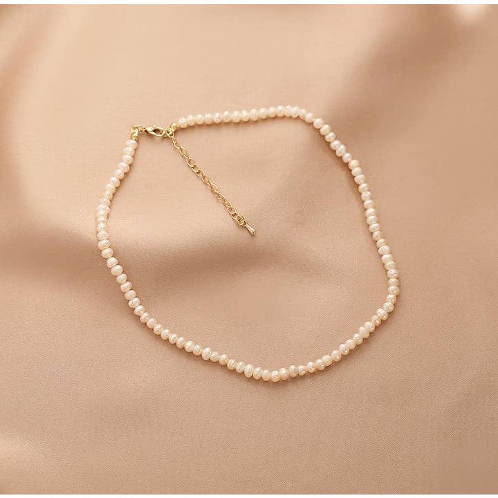 Gold Ladies Fake Pearl Beads Circle Disc Pendent Necklace Set SKAJ010 for wholesale on Faire3