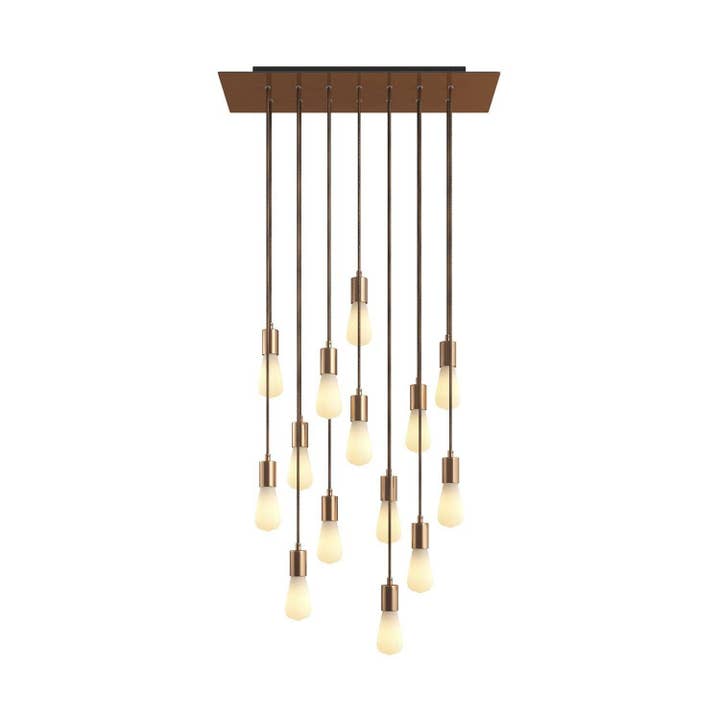 Pendant lamp with 14 drops and XXL Rose-One rectangular 675 for wholesale by LIGHTINUP S.R.L.