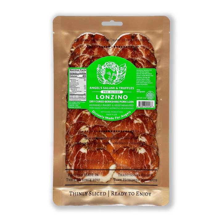 Angel's Salumi & Truffles - Wholesale Pork - Pre-Sliced Berkshire Pork Lonzino (3oz)