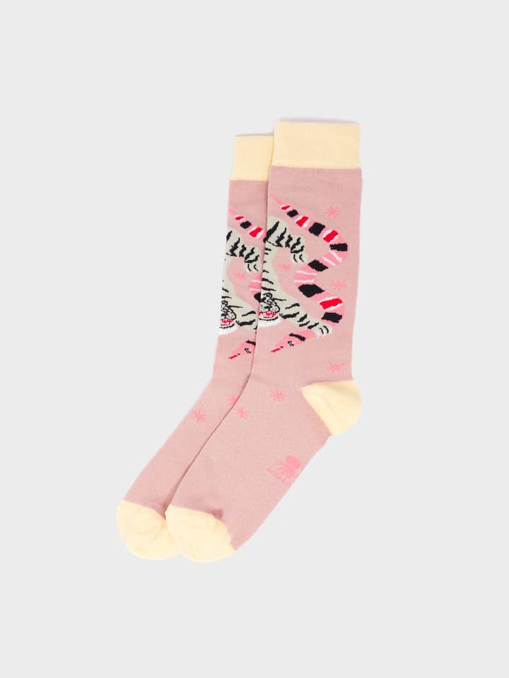 Pink Socks - Creatures of the Future for wholesale by Min & Mon