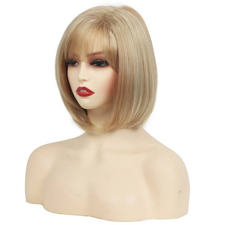 Synthetic Straight Bob Wig With Bangs for wholesale by FurDecoration