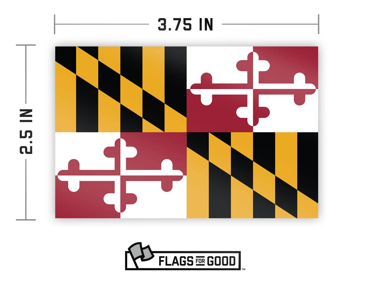 Flags For Good - Wholesale Sticker - Maryland Flag Sticker3
