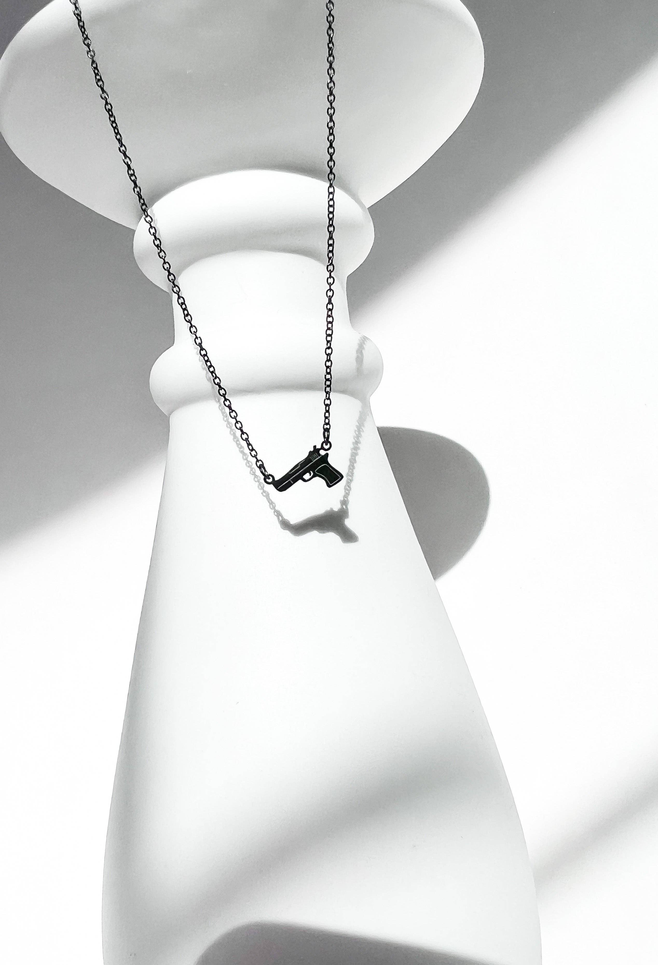 Armed In Style - Wholesale Pendant/Charm Necklace - Tiny Gun Necklace3