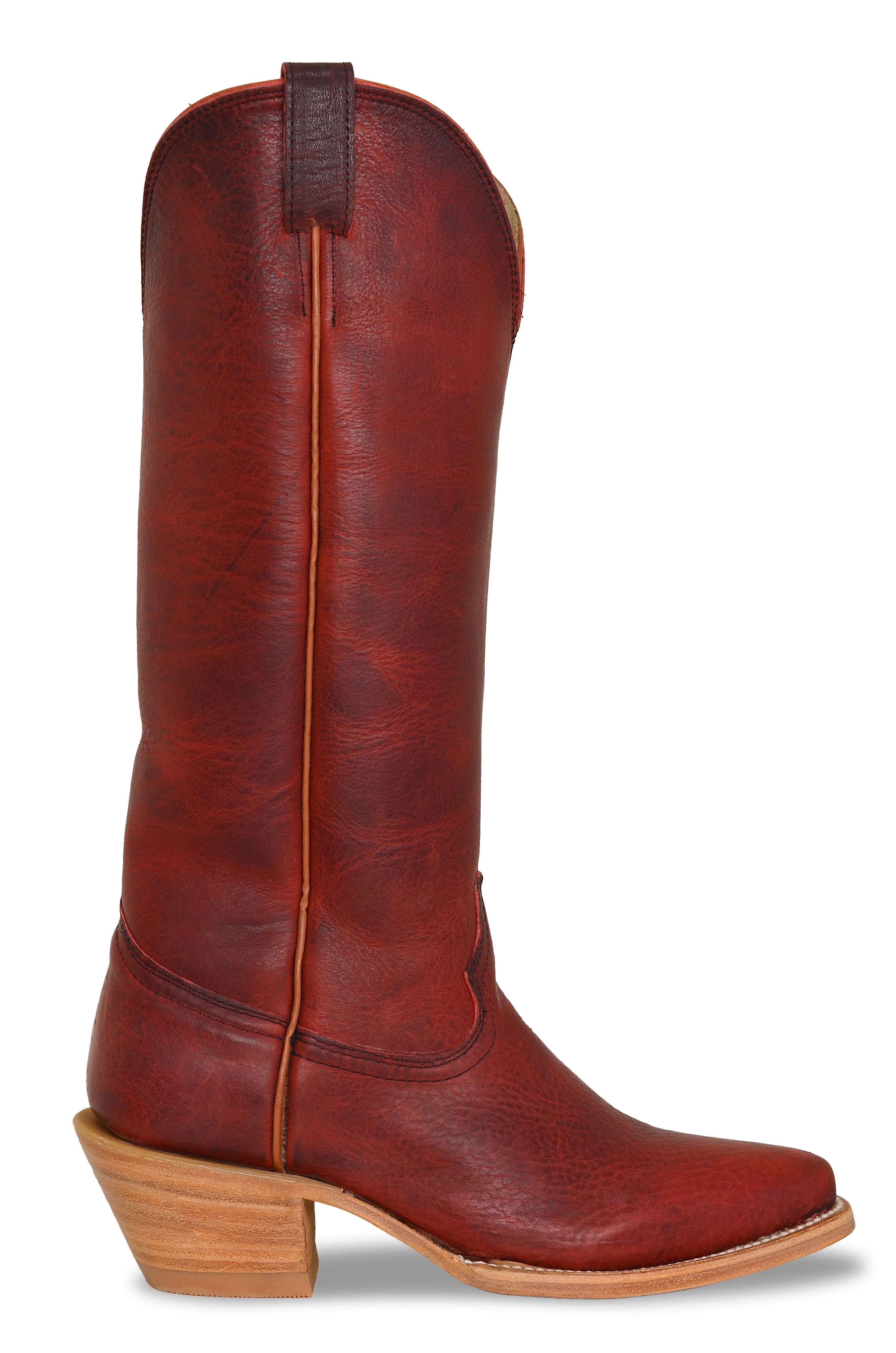 Jolene Crimson Red Cowhide Cowboy Boots for wholesale on Faire2