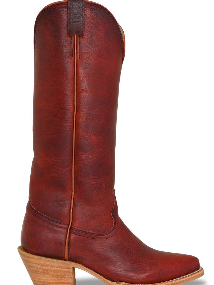 Jolene Crimson Red Cowhide Cowboy Boots for wholesale on Faire2