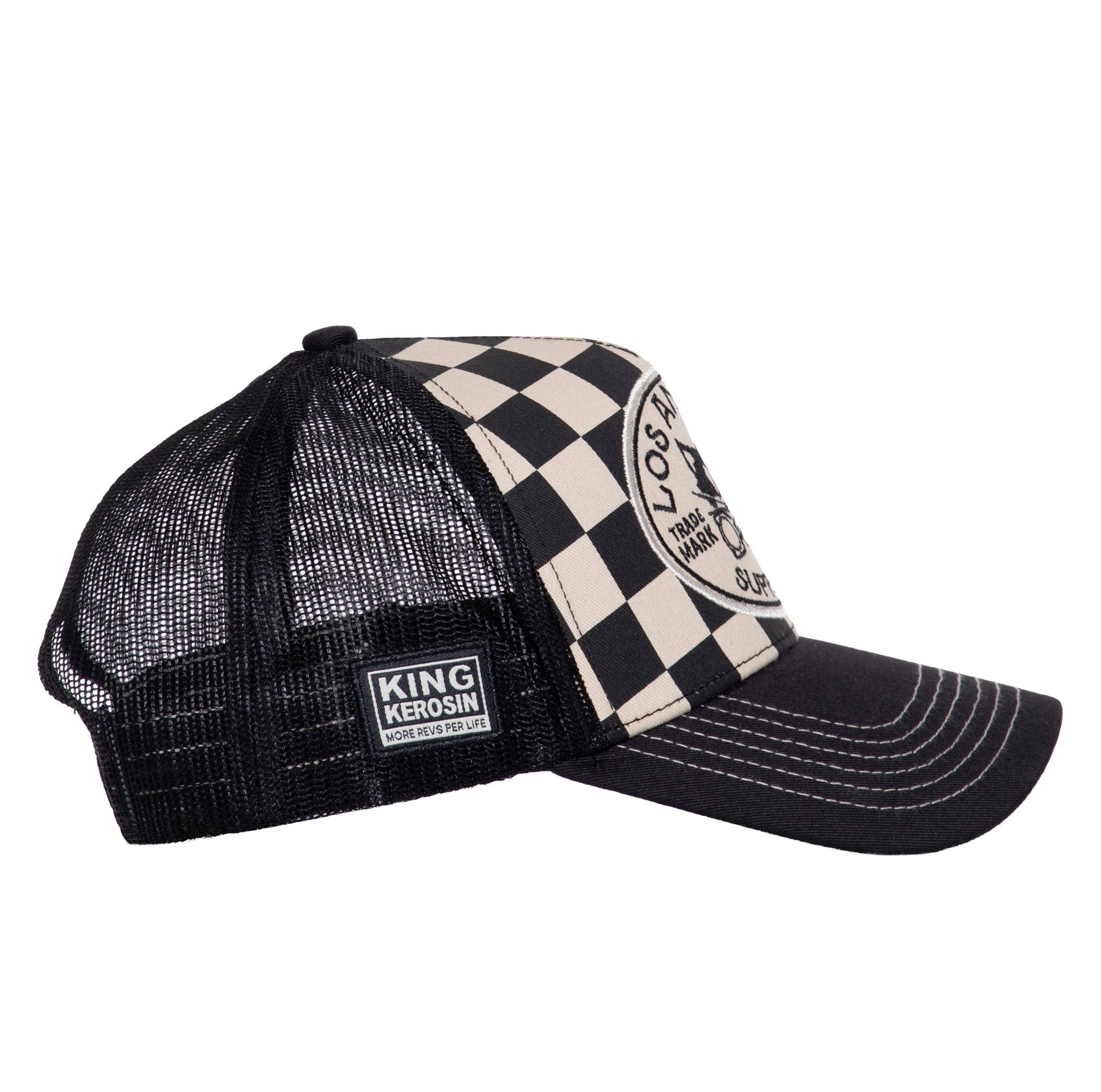 black Trucker Cap "Los Angeles Supply Co" for wholesale on Faire7