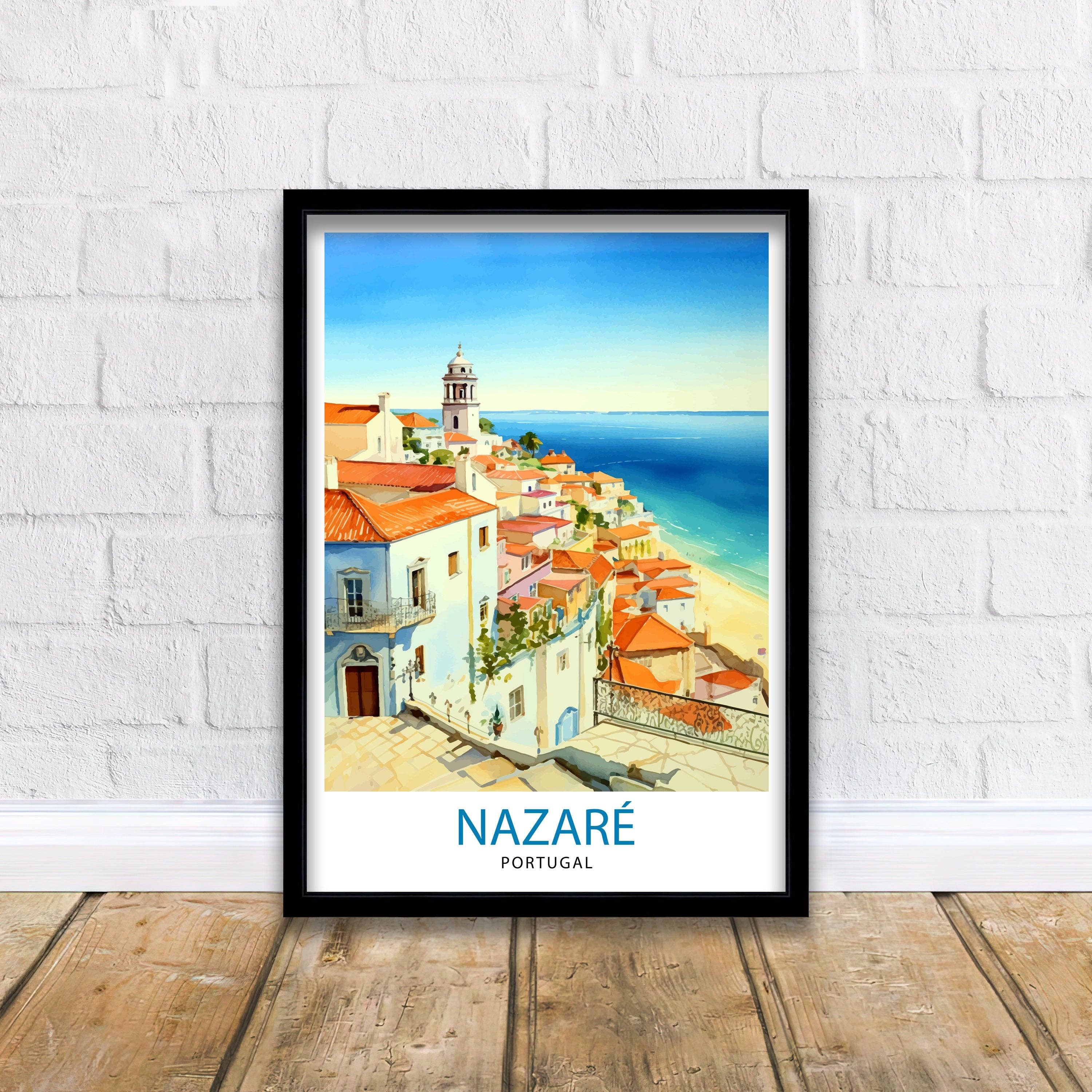 InkNPrintz – wholesale Art print – Nazare Portugal Travel Poster Nazare5