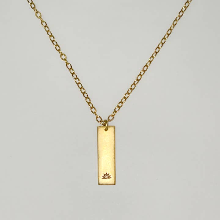 The Crowning Jewels - Wholesale Pendant/Charm Necklace - Gold Hand-Stamped Nature Chain Necklace0