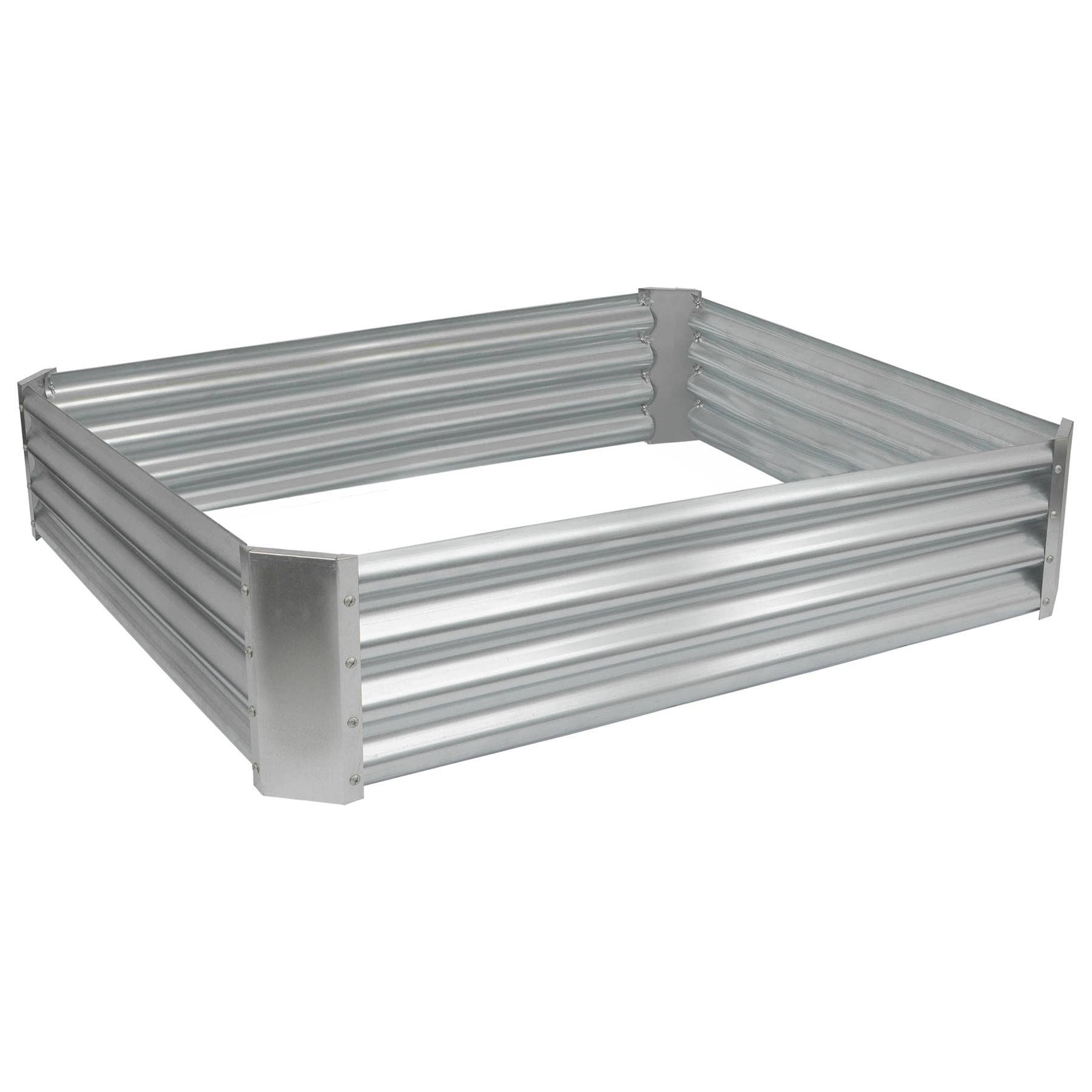Rinkit Ltd - Wholesale Planter Box - 120cm x 120cm Square Galvanised Steel Raised Garden Bed - By Harbour Housewares0