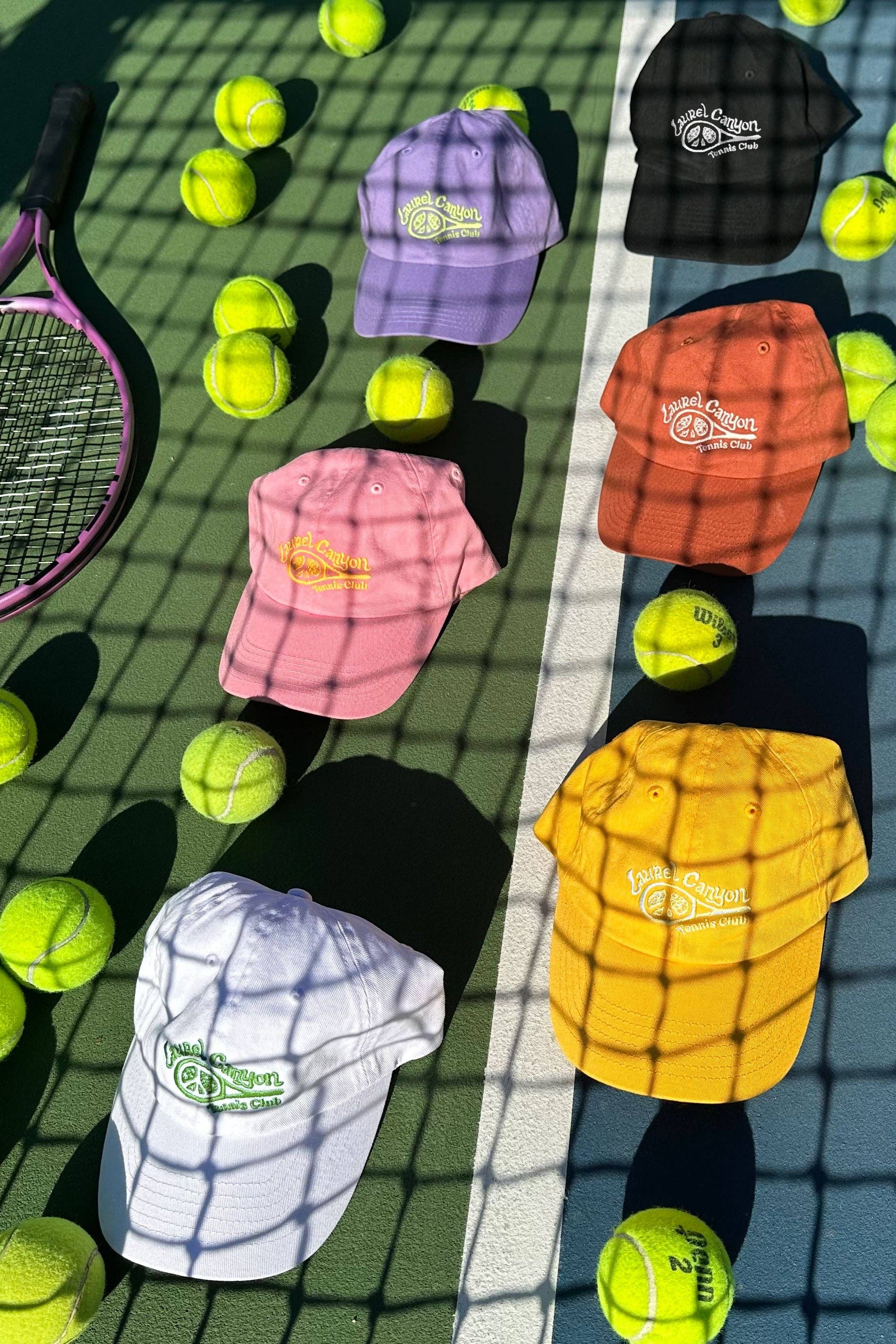 Laurel Canyon Tennis Club - Wholesale Baseball Cap - Unisex - Unisex Laurel Canyon Tennis Club Embroidered Cotton Tennis Hat in Mellow Yellow6