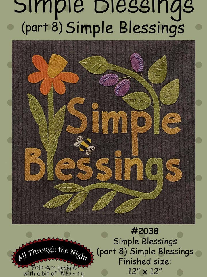 #2038 Bendiciones simples «Bendiciones simples» Parte #8 para venta al por mayor de All Through The Night
