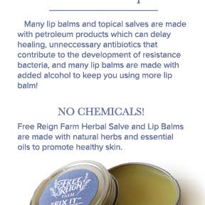 Free Reign Farm - Wholesale Retailer Display - Beauty & Wellness - Shelf Talker Display Card Set2