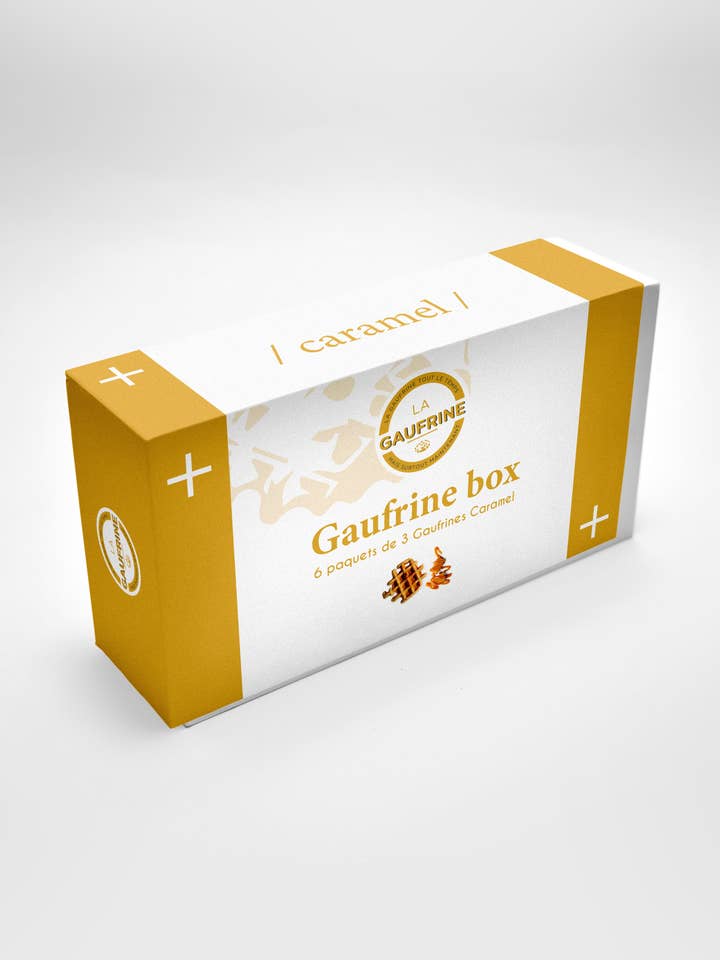 Box Gaufrines de 6 paquets Caramel pour la vente par La Gaufrine