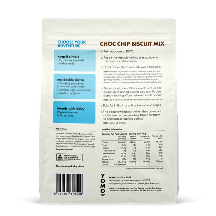 YOMO - Wholesale Biscuit mix - Choc chip biscuit mix2