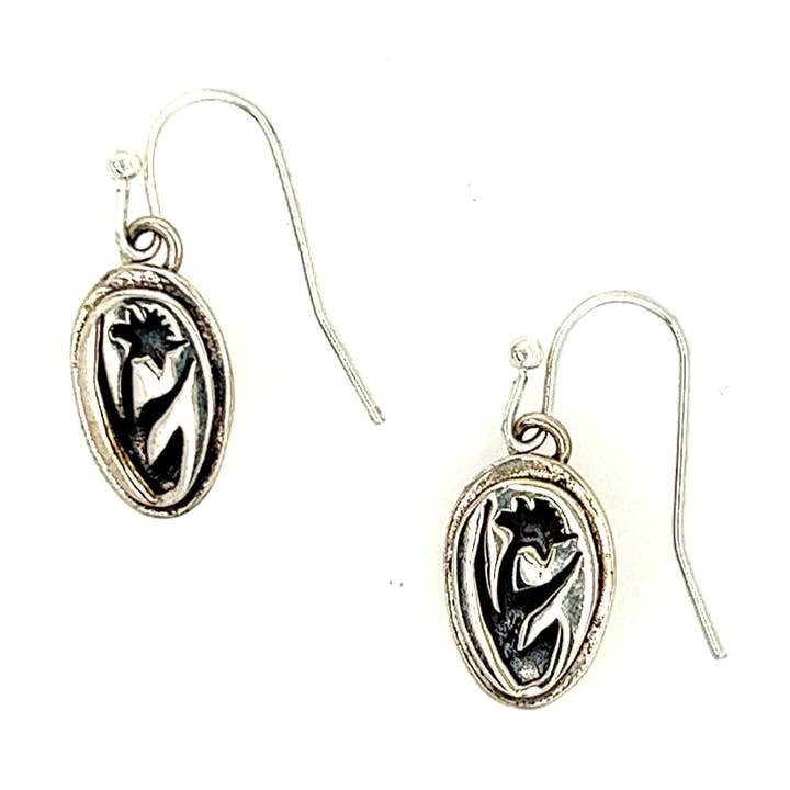 Boucles d'oreilles silhouette jonquille #50b pour la vente par Pattie Parkhurst Jewelry