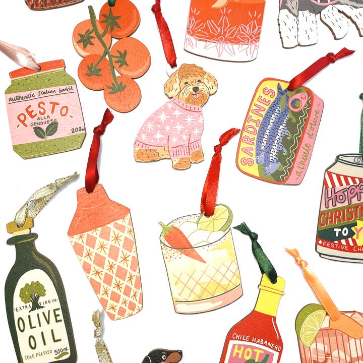 Laura Barnes Wholesale Ltd – wholesale Ornament – Sausage Dog Christmas Decoration
