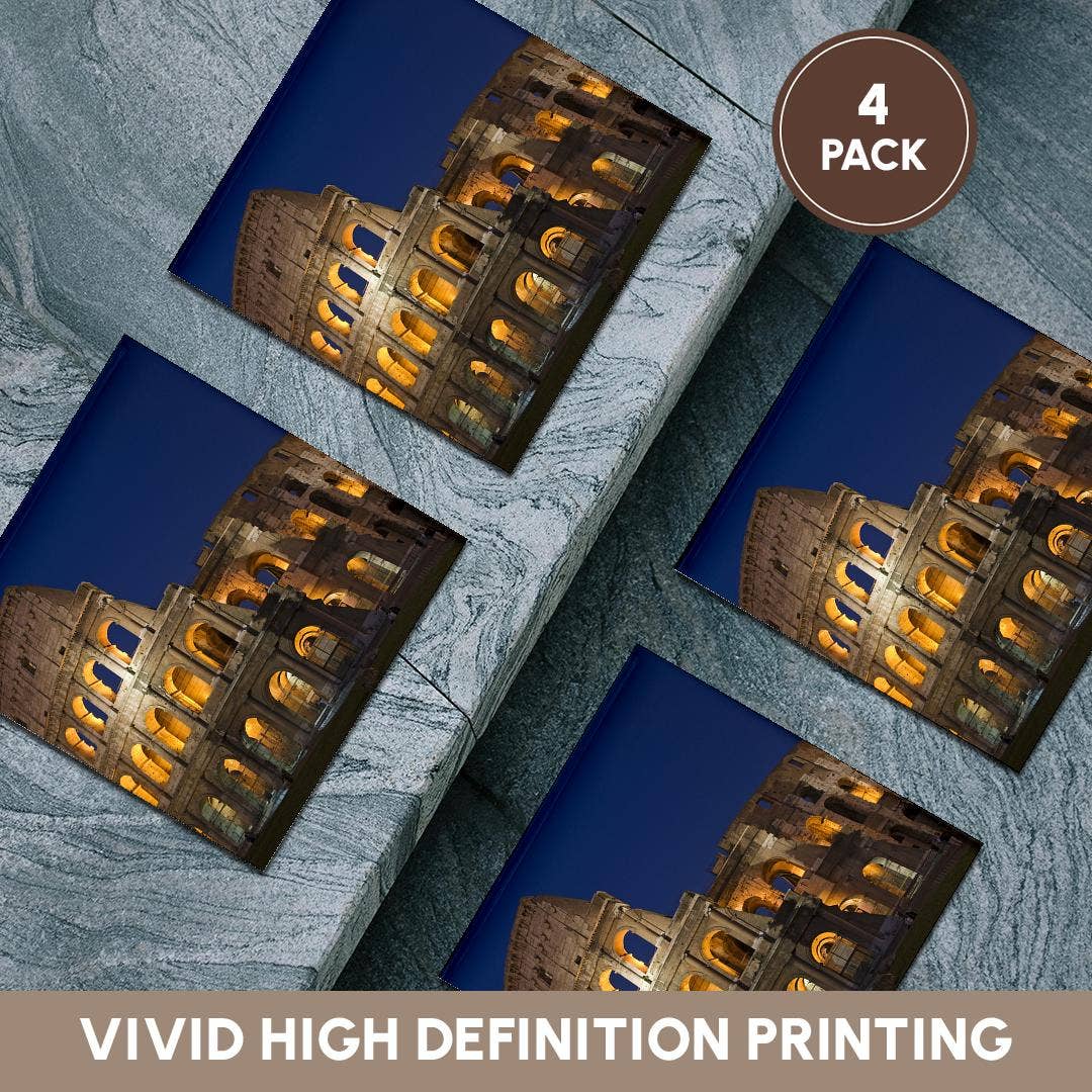 3dRose - Wholesale Coasters - 3dRose, Italy, Rome, Colosseum. Night scene at landmark., Coaster5