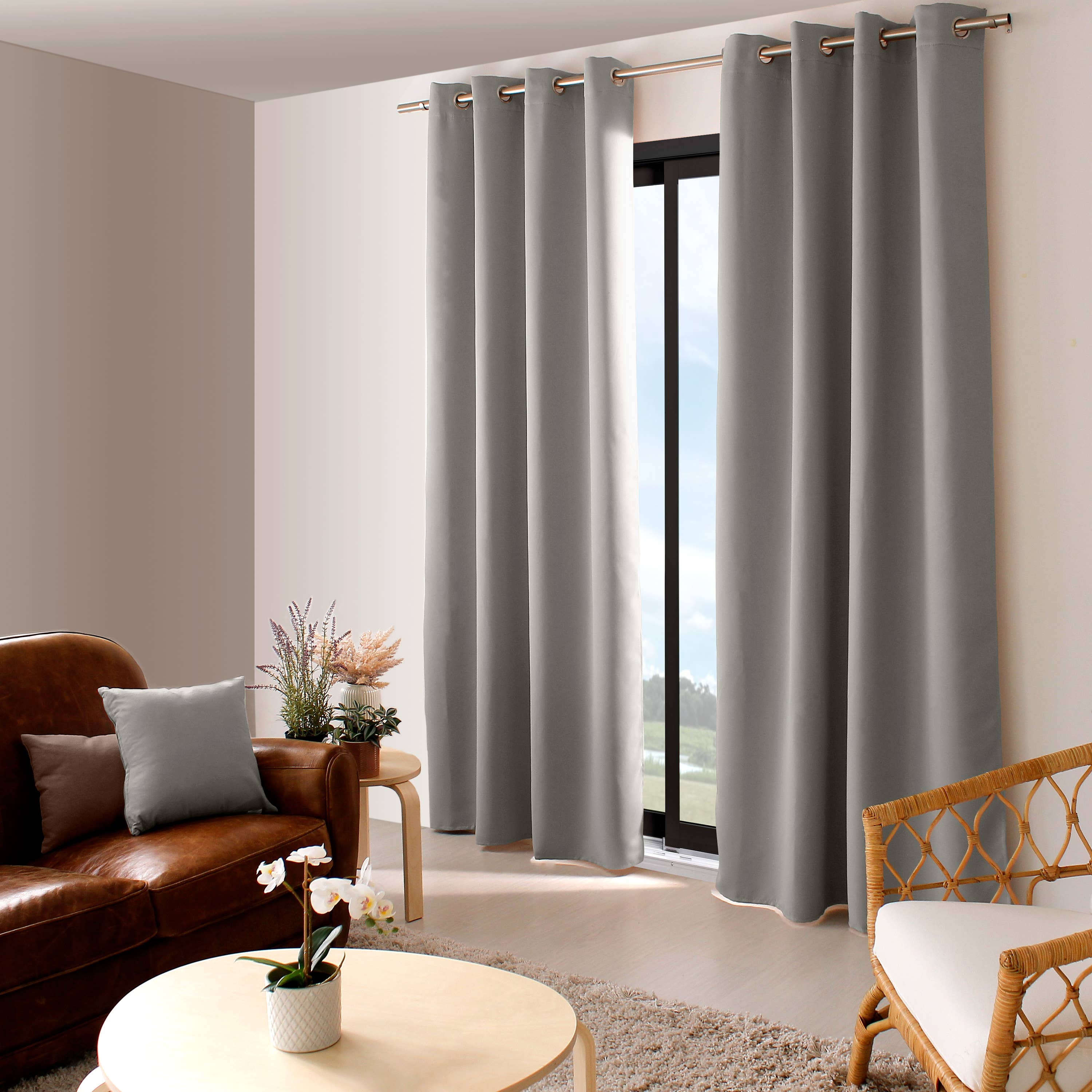 DECOSTARS - CmaDECO - Wholesale Curtain - Blackout Curtain with Grommets, 140x240cm, Liquorice Collection49