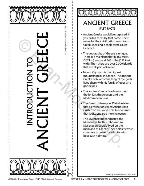 Evan-Moor Educational Publishers – Großhandel History & Geography – Geschichtstaschen: Antikes Griechenland, 4. bis 6. Klasse6