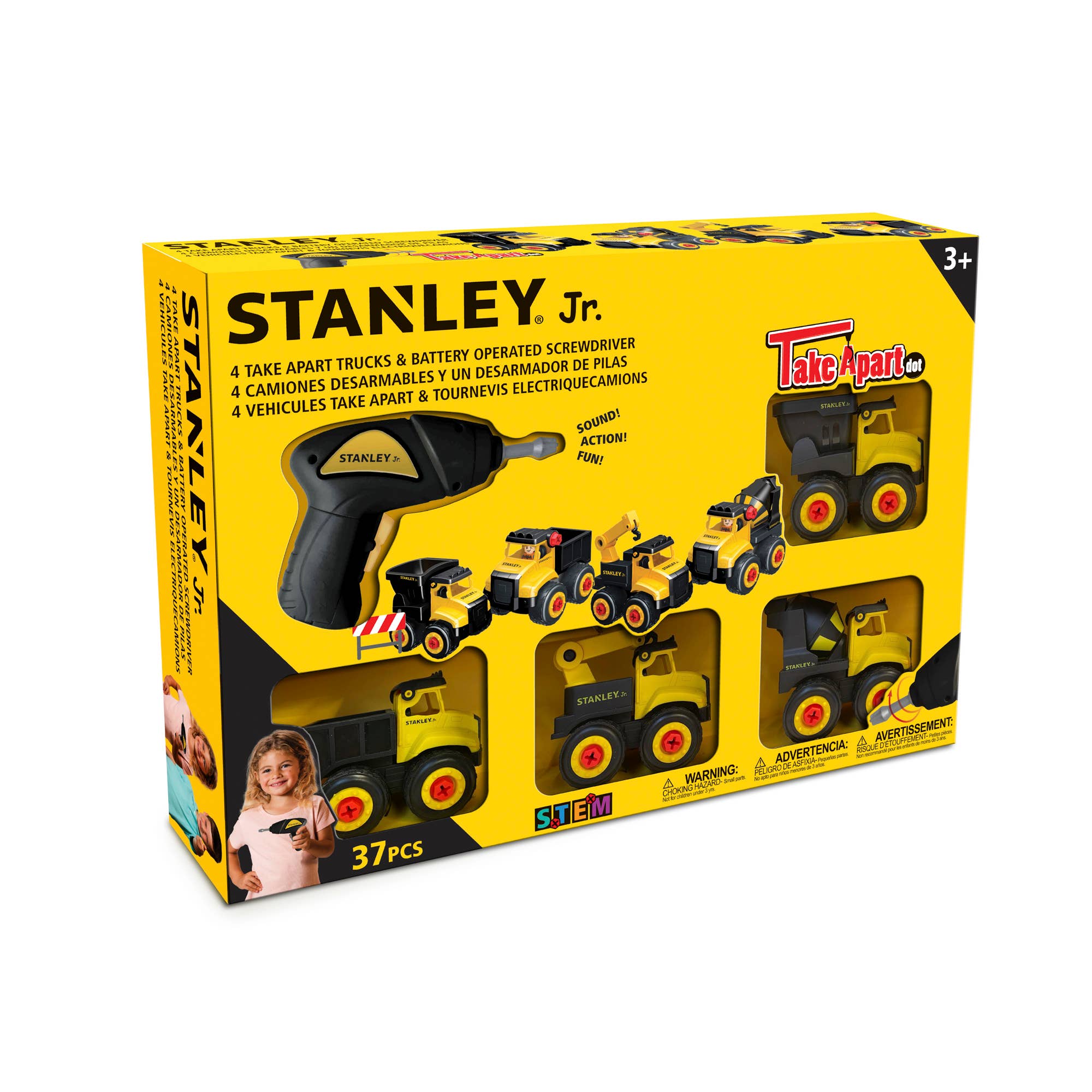 Toysmith - Wholesale Toy Car/Truck - Kids - Red Toolbox Stanley Jr. Take Apart Dot Truck Set