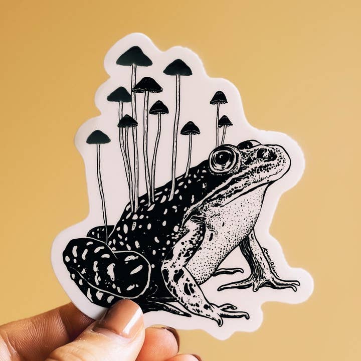 Mushroom Frog - Waterproof Nature Sticker for wholesale by Kaari & Co.