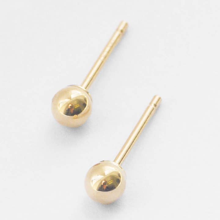 Ginni Studs, Solid 14K Gold for wholesale by Kara Yoo