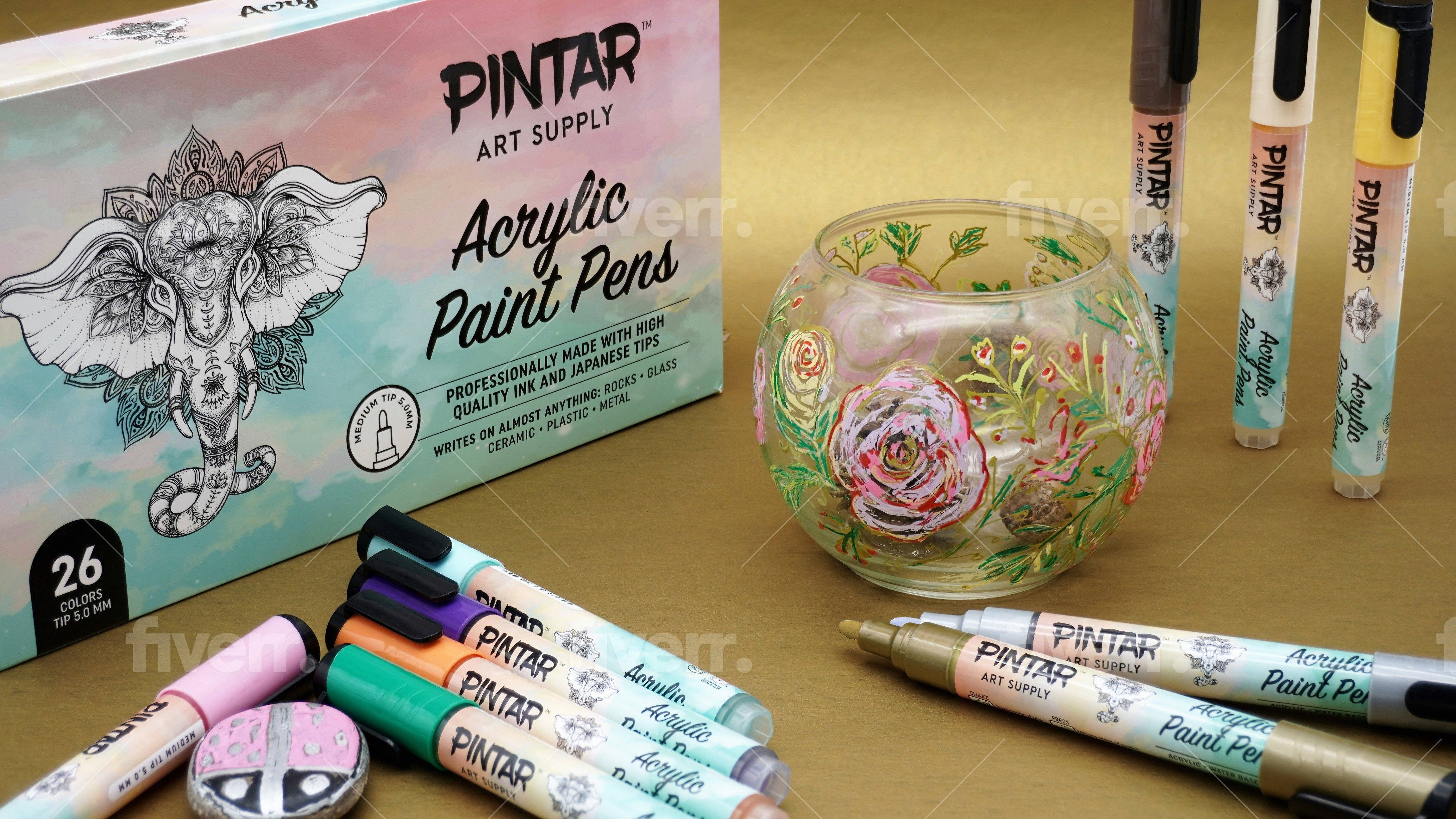 Pintar Art Supply - Wholesale Stiften - Pintar acrylverfmarkers - 26 stuks met tips van 5 mm4