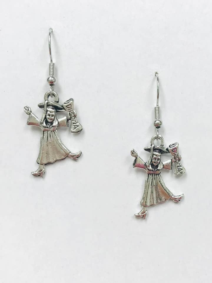 Graduates Earrings, Graduation Motivation Earrings Diploma for wholesale by SimpleNGreat
