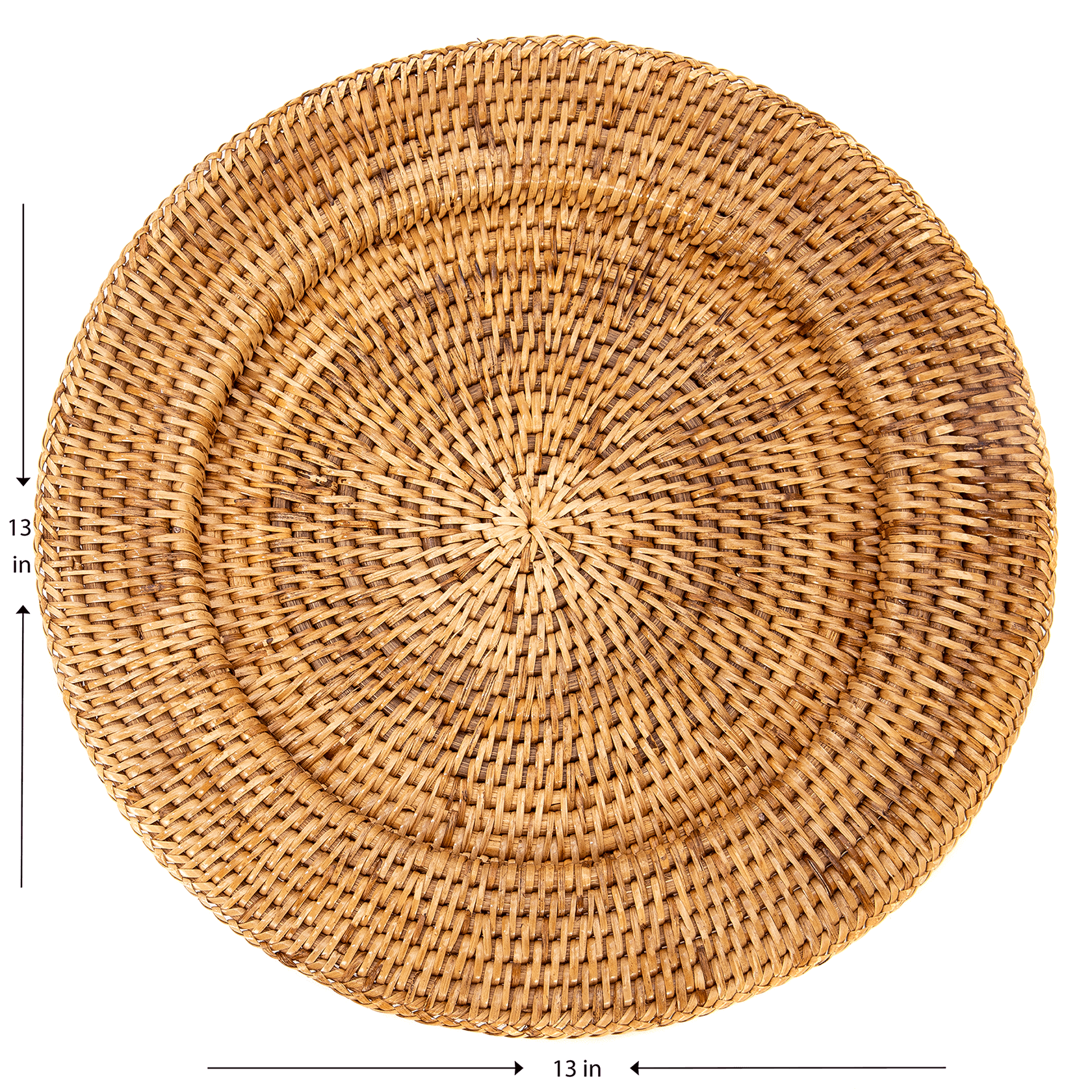 Artifacts Trading Company – wholesale Charger plate – Rattan Solid Weave Charger Plate7