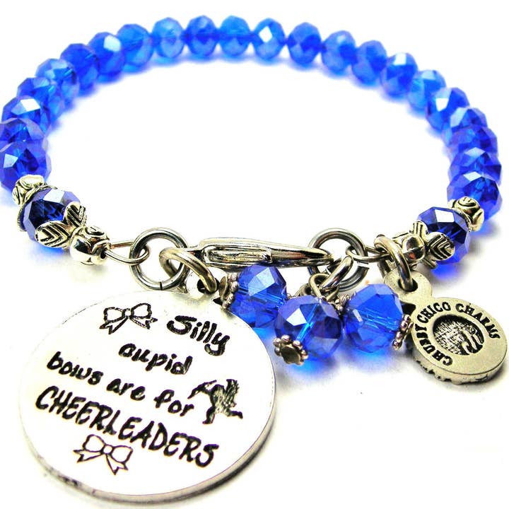 Silly Cupid Bows Are For Cheerleaders Splash Of Color for wholesale by Chubby Chico Charms