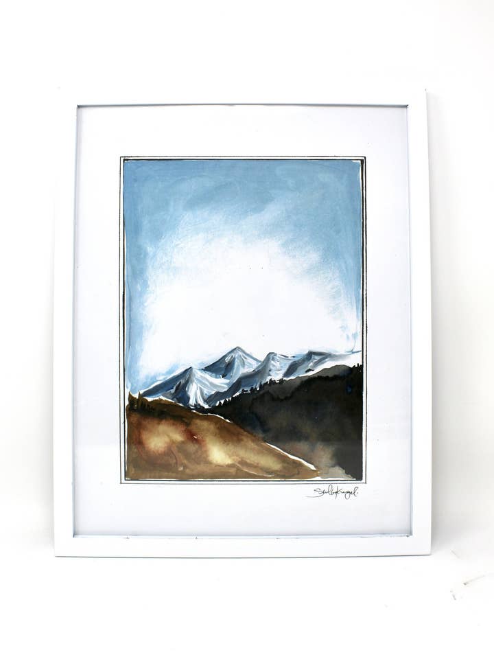 Simple Mountains Art Print for engroshandel hos Shelby Kregel Art and Design