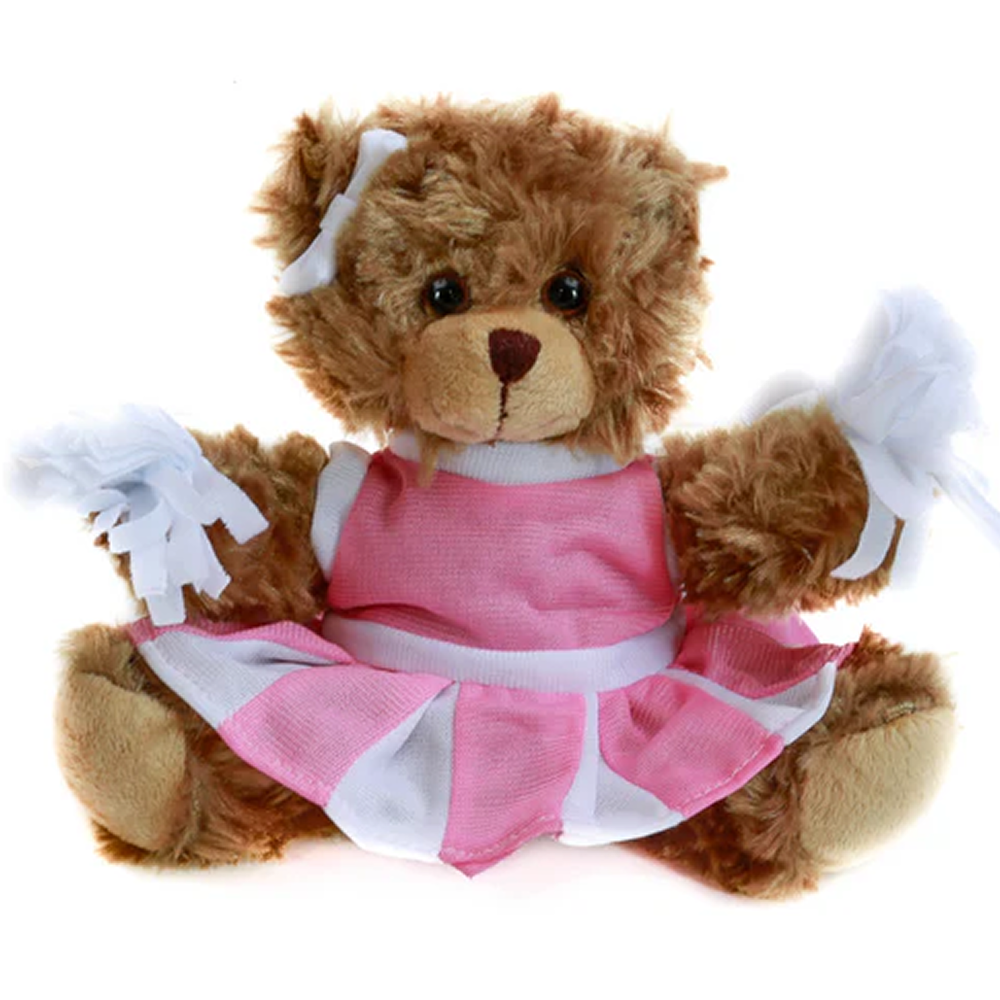 Plushland - Wholesale Stuffed/Plush Toy - Kids & Baby - 6″ Brown Sitting Bear in Cheerleader Outfit | Soft Bear 2