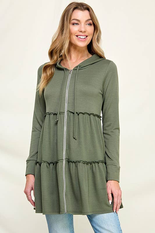 Chris & Carol Apparel – Engroshandel Tunika - Dame – plus størrelse strik hættetrøje tunika1