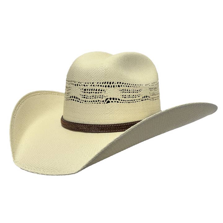 Ivory Cowboy Country Straw Hat for wholesale on Faire