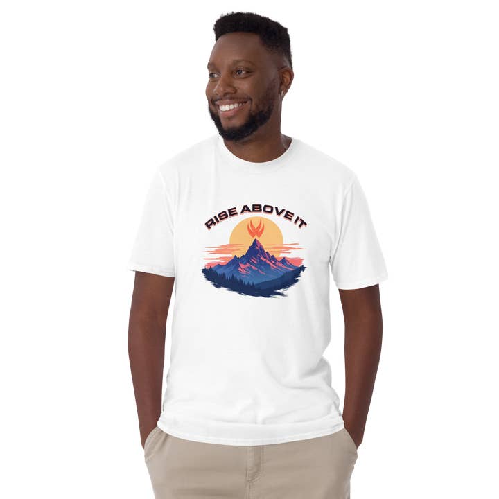 Rise Above It Mountain Top Men's Tee for wholesale by Victor Wear LLC