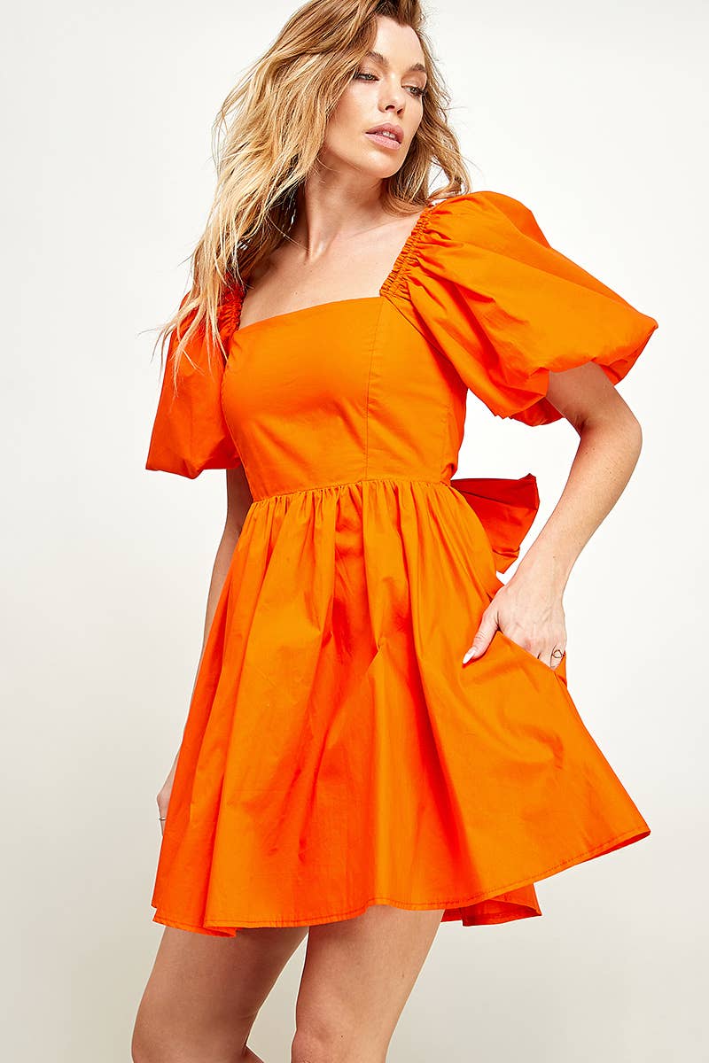 Sweet Lemon - Wholesale Dress - Women's - Cloudpuff Bow-Back Mini Dress13