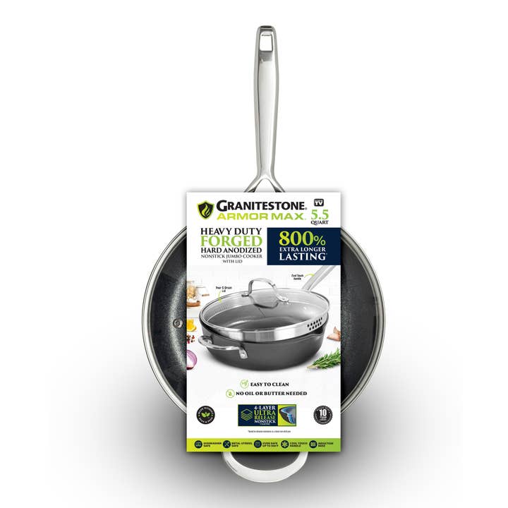 Cuisinière géante Granitestone Armor Max Collection 5,5 pintes pour la vente par Gotham Steel/Granitestone