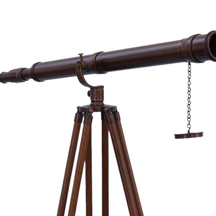 Telescopio Galileo Bronzato da terra 65" per la vendita all'ingrosso da parte di Hampton Nautical