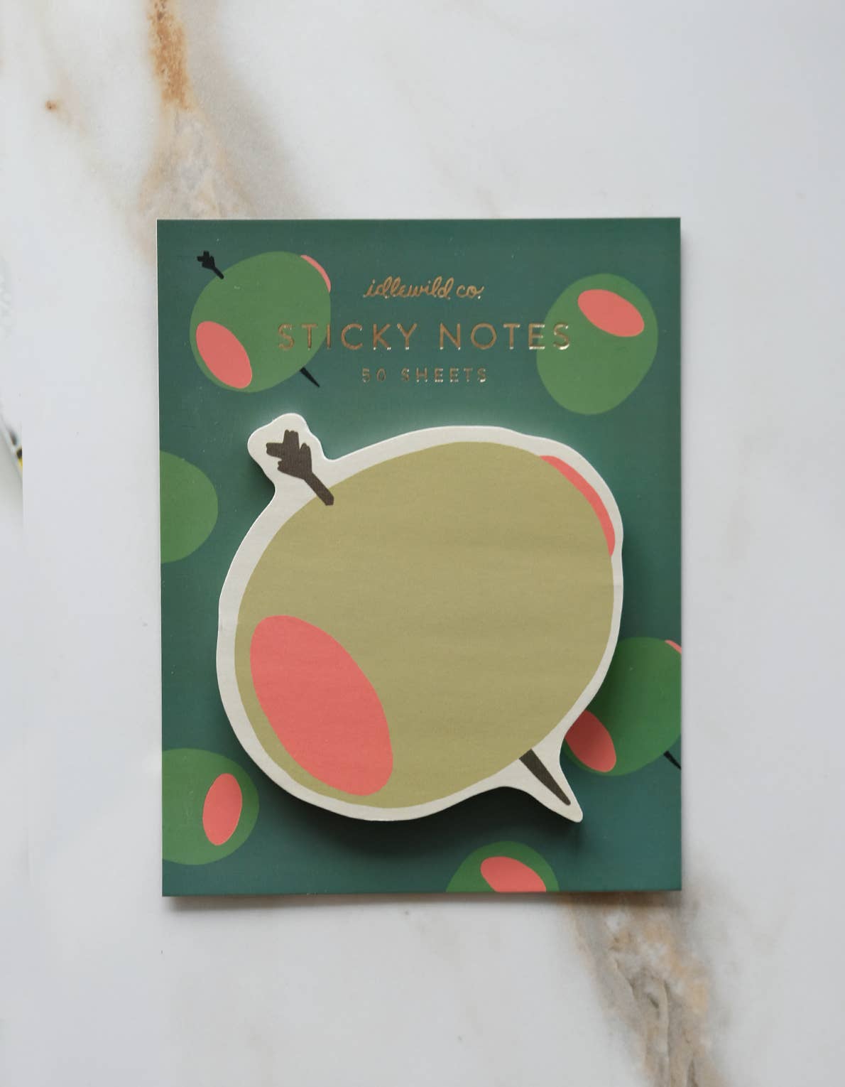 Idlewild Co. - Wholesale Sticky Notes - Die-Cut Sticky Notepad | Olive