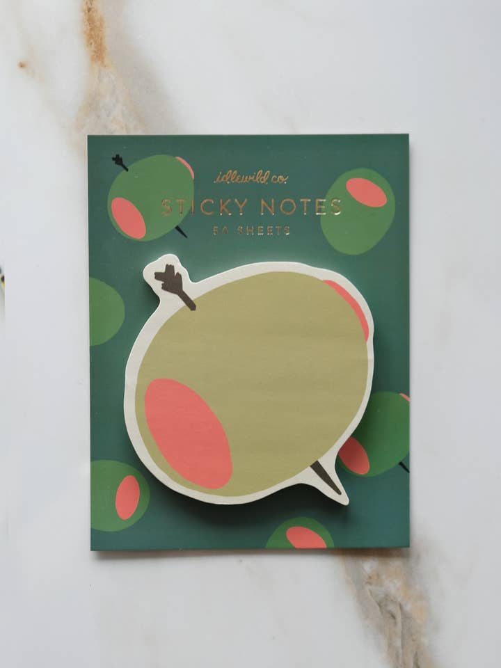 Blocco Note Adesivo Sagomato | Oliva per la vendita all'ingrosso da parte di Idlewild Co.