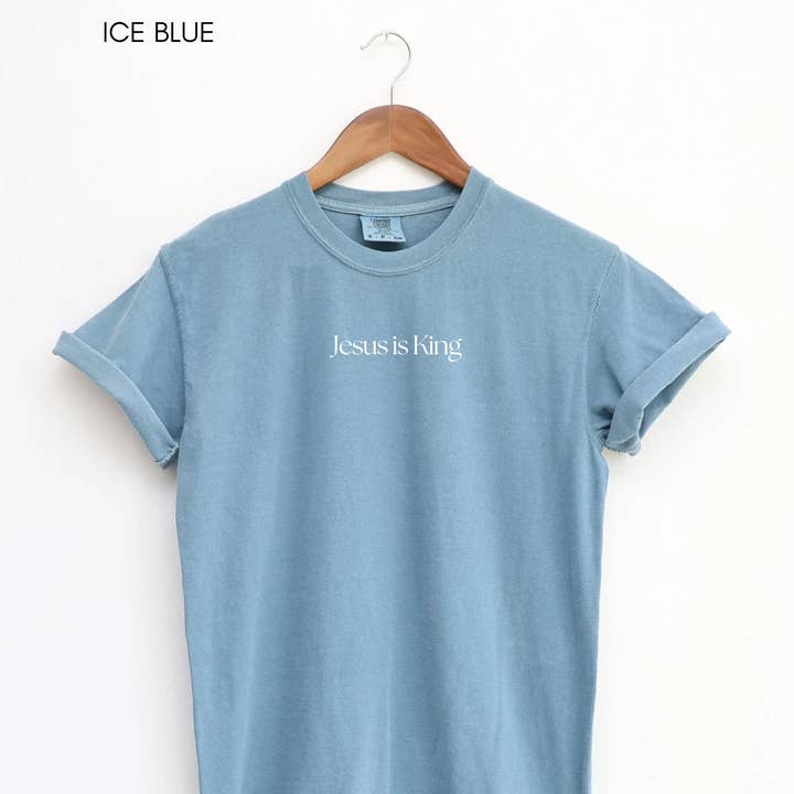 Faith & Life Christian Brands - Wholesale Screen Printed T-Shirt - Women's - Jesus is King Comfort Colors Heavyweight Easter T-Shirt10