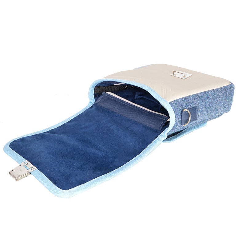 Flio-Design - Vente Accessoires de vélo - Sac bandoulière et sac vélo à pois bleus2