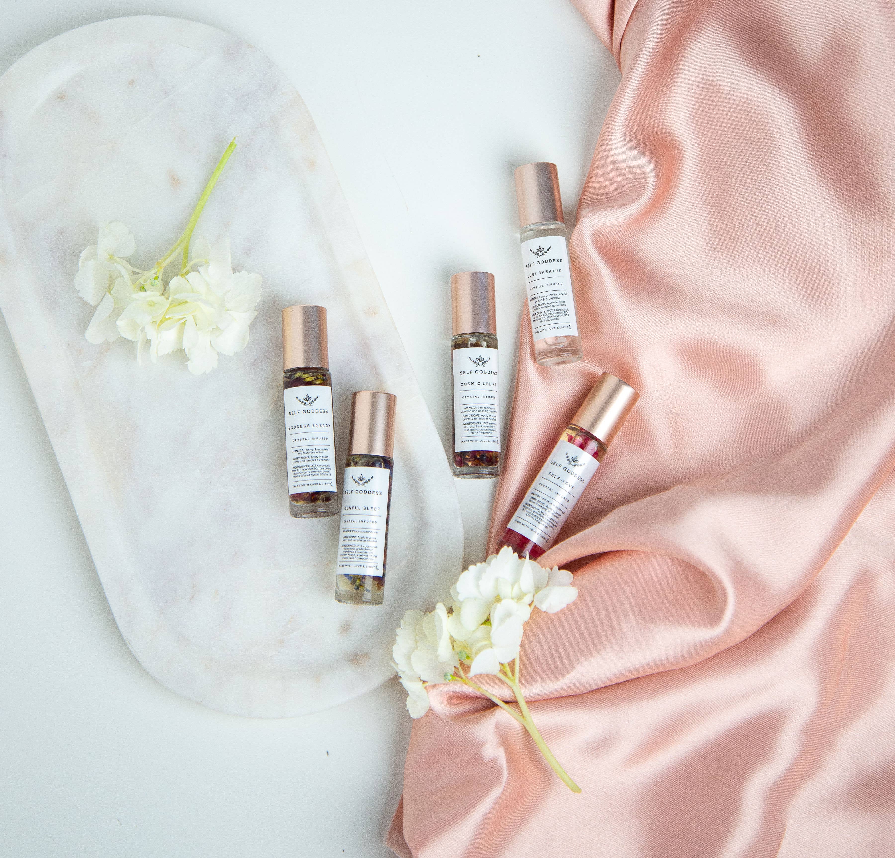 Self goddess - Wholesale Roll-on etherische olie - Just Breathe roller met kristallen infusion4