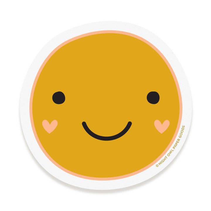 Smiley Vinyl klistermärke för wholesale av Night Owl Paper Goods