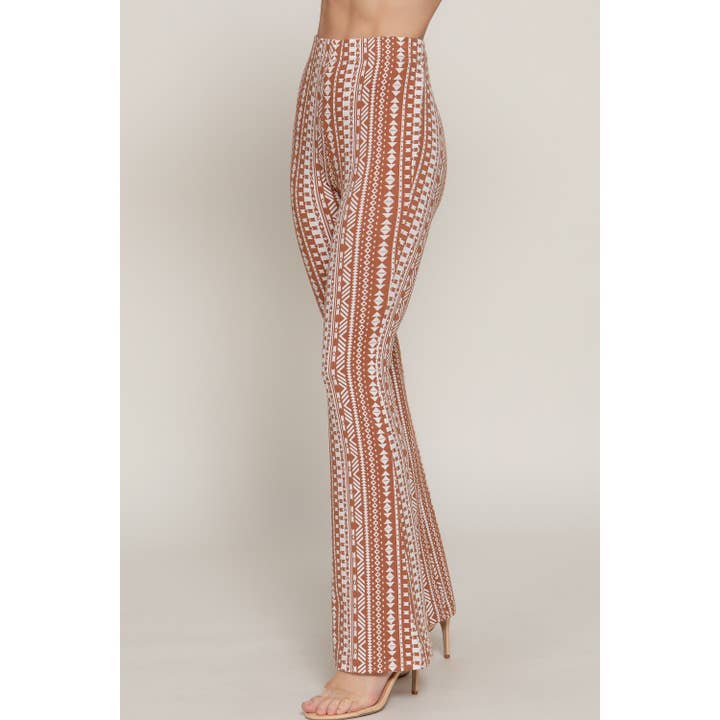 Style Up - Wholesale Pants - Women's - Boho Tribal Print Flare Pants5