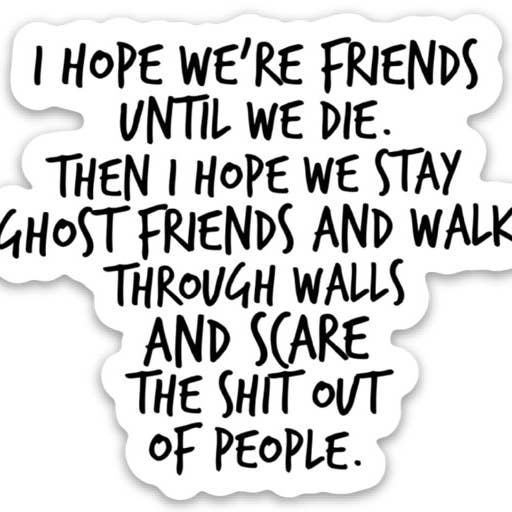 Ghost Friends Sticker for wholesale by SheMugs
